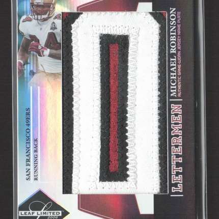 2006 Leaf Limited Lettermen Michael Robinson #L42 Game-Worn Jersey Name Plate /9