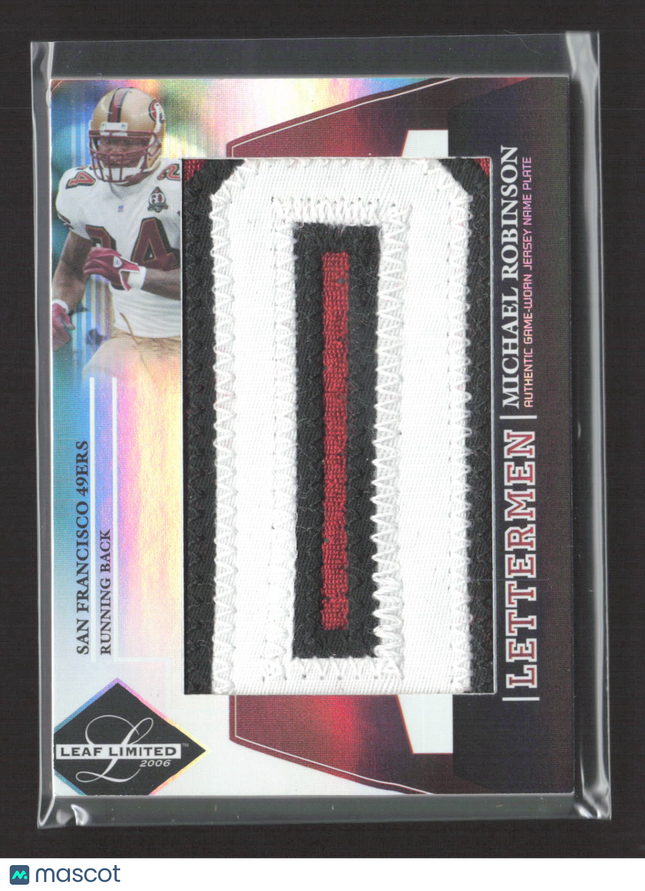 2006 Leaf Limited Lettermen Michael Robinson #L42 Game-Worn Jersey Name Plate /9