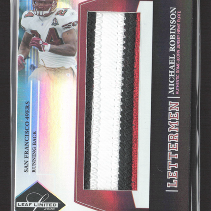 2006 Leaf Limited Lettermen Michael Robinson #L42 Game-Worn Jersey Name Plate /9