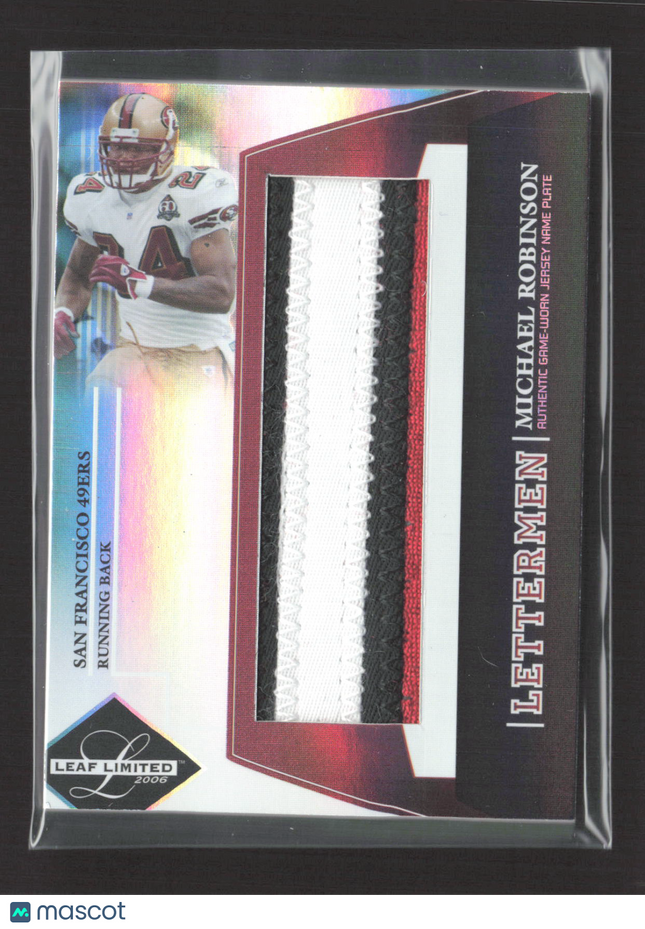 2006 Leaf Limited Lettermen Michael Robinson #L42 Game-Worn Jersey Name Plate /9