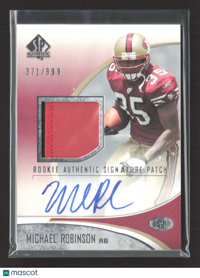 2006 Upper Deck SP Authentic Michael Robinson #250 Rookie Patch 371/999 Auto