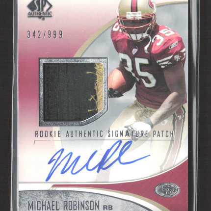 2006 Upper Deck SP Authentic Michael Robinson #250 Rookie Patch 342/999 Auto