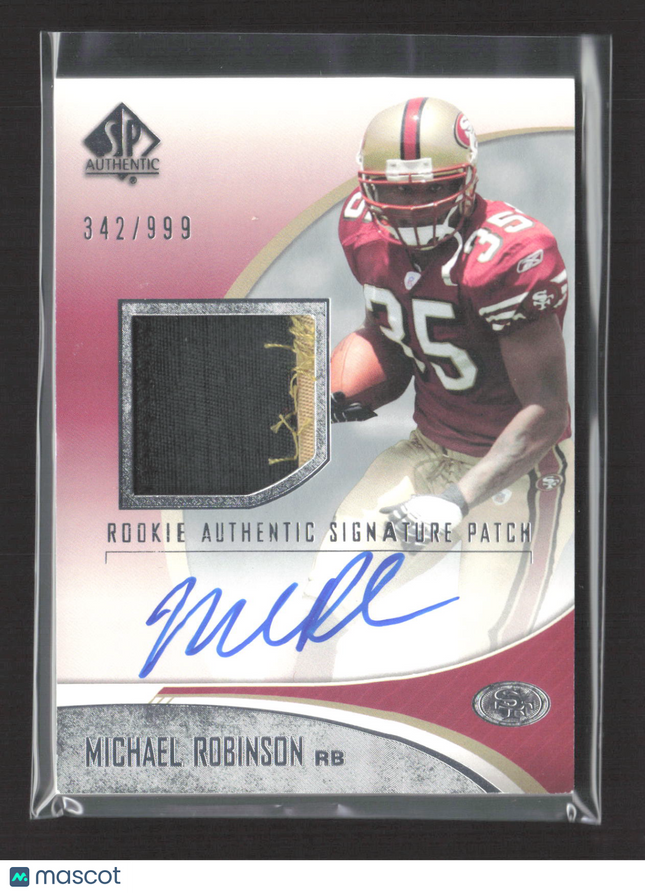 2006 Upper Deck SP Authentic Michael Robinson #250 Rookie Patch 342/999 Auto
