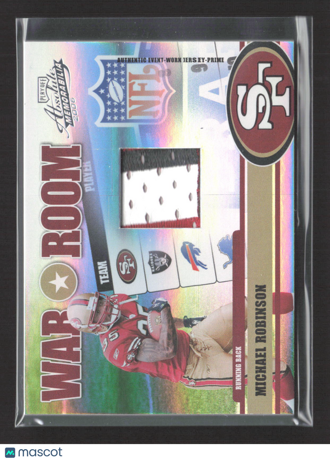 2006 Playoff Absolute Memorabilia War Room Michael Robinson #WR-12 Patch /50