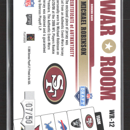2006 Playoff Absolute Memorabilia War Room Michael Robinson #WR-12 Patch /50