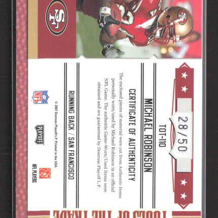 2007 Absolute Tools of the Trade Michael Robinson #TOT-110 Jersey 28/50