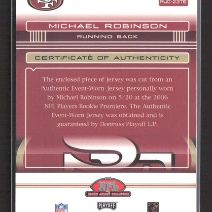 2006 Playoff Absolute Memorabilia Michael Robinson #RJC-23TE Jersey