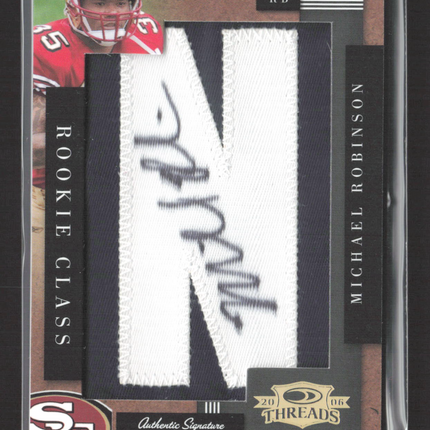 2006 Donruss Threads Michael Robinson #227 Nameplate Patch Auto /240