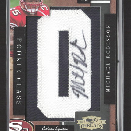 2006 Donruss Threads Michael Robinson #227 Nameplate Patch Auto /240