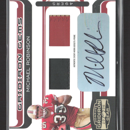 2006 Donruss Gridiron Gear Gridiron Gems Michael Robinson #220 Patch Auto /50