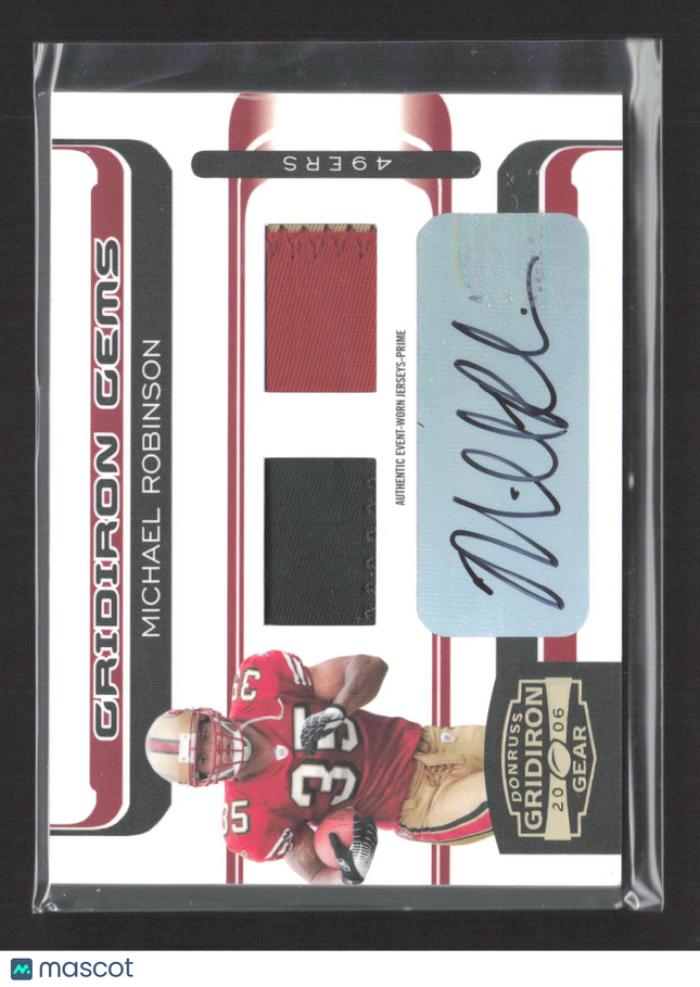 2006 Donruss Gridiron Gear Gridiron Gems Michael Robinson #220 Patch Auto /50