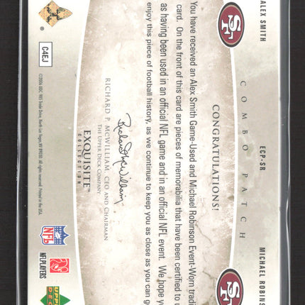 2006 Upper Deck Exquisite Michael Robinson Alex Smith #ECP-SR Combo Patch /25