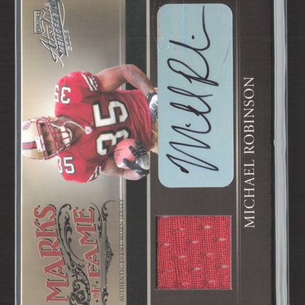 2006 Playoff Absolute Marks of Fame Michael Robinson #MF-43 Jersey Auto /100