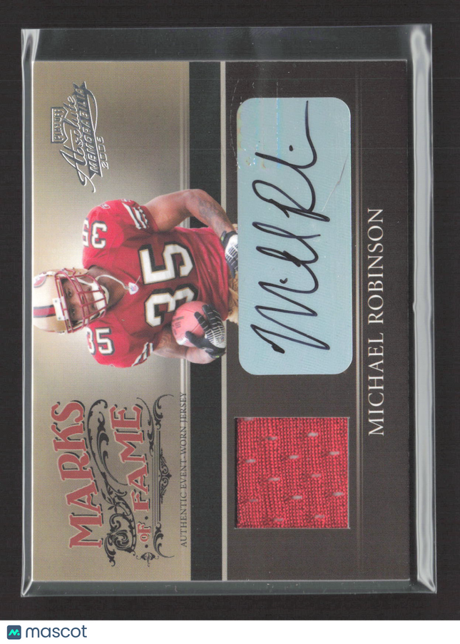 2006 Playoff Absolute Marks of Fame Michael Robinson #MF-43 Jersey Auto /100