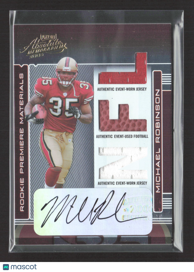 2006 Playoff Absolute Memorabilia Michael Robinson #262 Jersey Ball Auto /100