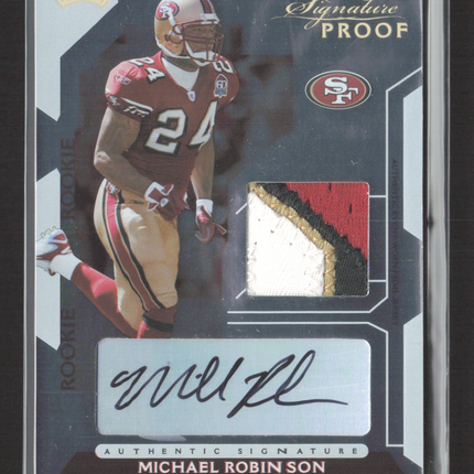 2006 National Treasures Signature Proof Michael Robinson #117 Patch Auto /10