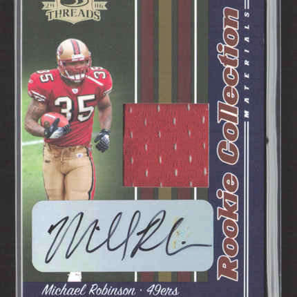 2006 Donruss Threads Rookie Materials Michael Robinson #RCM-12 Jersey Auto /25