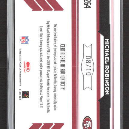 2006 Playoff Rookies & Stars Michael Robinson #264 Jersey Auto Silver /10