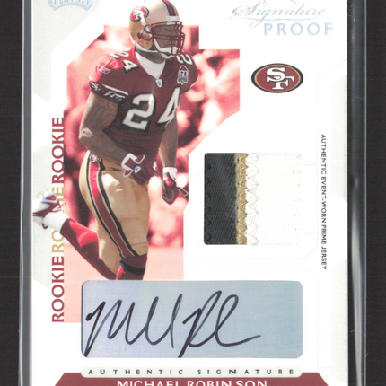 2006 National Treasures Signature Proof Michael Robinson #117 Patch Auto /25