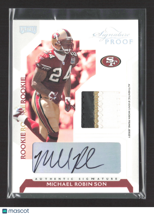 2006 National Treasures Signature Proof Michael Robinson #117 Patch Auto /25