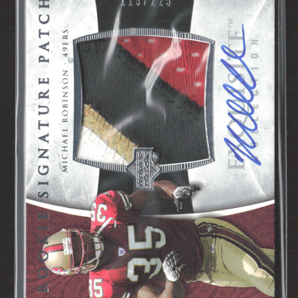 2006 Upper Deck Exquisite Collection Michael Robinson #129 119/225 Patch Auto