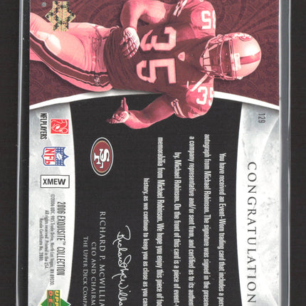 2006 Upper Deck Exquisite Collection Michael Robinson #129 119/225 Patch Auto
