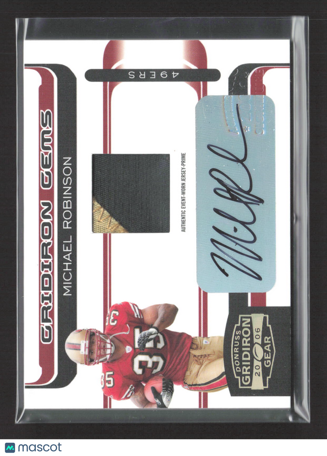 2006 Donruss Gridiron Gear Gridiron Gems Michael Robinson #220 Patch Auto /50