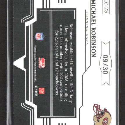 2006 Donruss Playoff Leaf Limited Cuts Michael Robinson #LC-23 09/30 Patch Auto