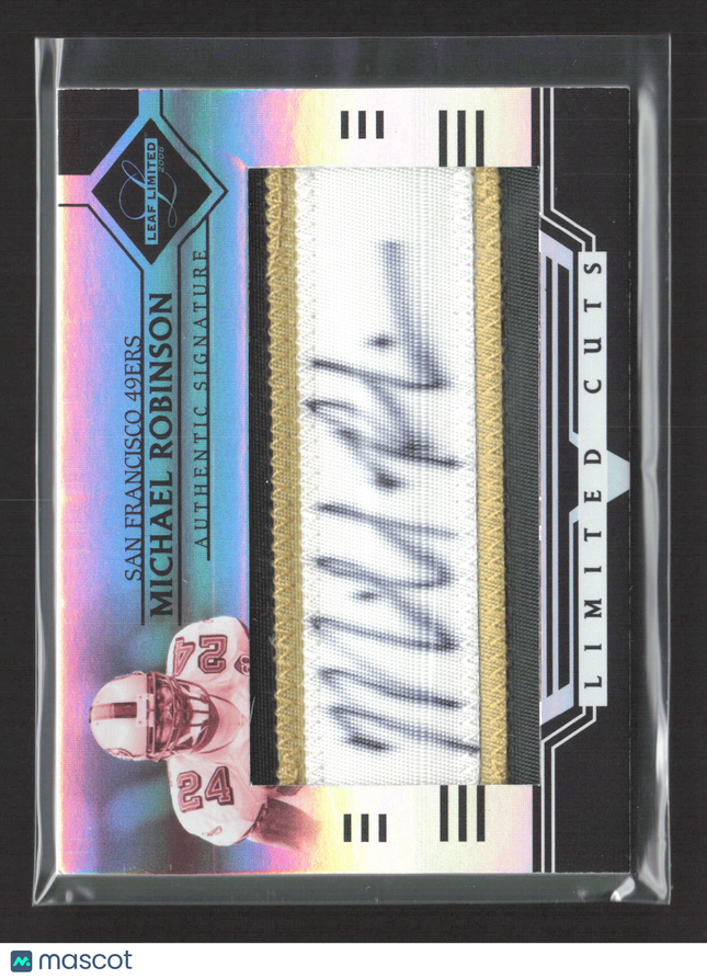 2006 Donruss Playoff Leaf Limited Cuts Michael Robinson #LC-23 Patch 10/30 Auto