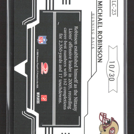 2006 Donruss Playoff Leaf Limited Cuts Michael Robinson #LC-23 Patch 10/30 Auto