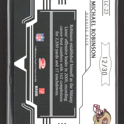 2006 Leaf Limited Limited Cuts Michael Robinson #LC-23 12/30 Auto Patch