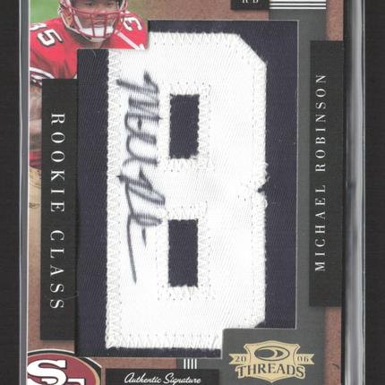 2006 Donruss Threads Michael Robinson #227 Nameplate Patch Auto /240