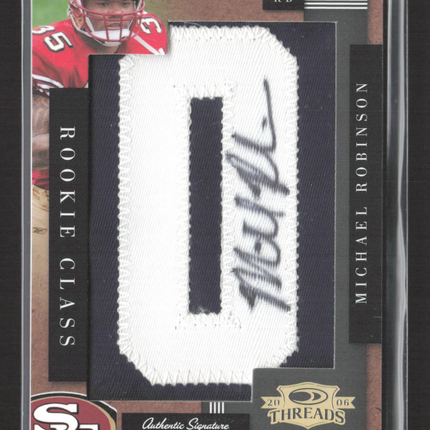 2006 Donruss Threads Michael Robinson #227 Nameplate Patch Auto /240