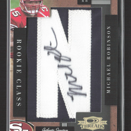 2006 Donruss Threads Michael Robinson #227 Nameplate Patch Auto /240