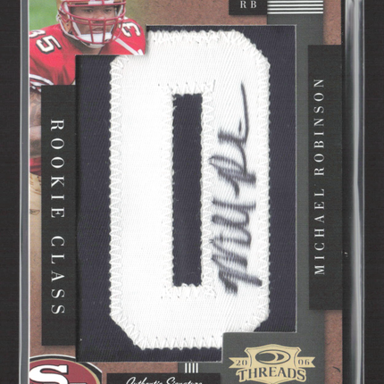 2006 Donruss Threads Michael Robinson #227 Nameplate Patch Auto /240