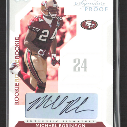 2006 Playoff National Treasures Signature Proof Michael Robinson #117 Auto /150
