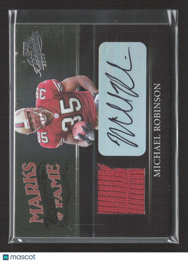 2006 Playoff Absolute Marks of Fame Michael Robinson #MF-43 Jersey Auto /25