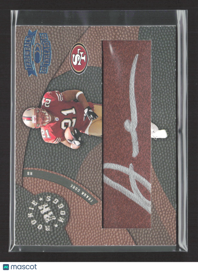 2005 Throwback Threads Rookie Hoggs Frank Gore #RH-26 150/150 Football Auto