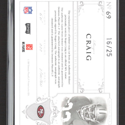 2007 Playoff National Treasures Roger Craig #69 Game-Worn Face Mask Auto /25