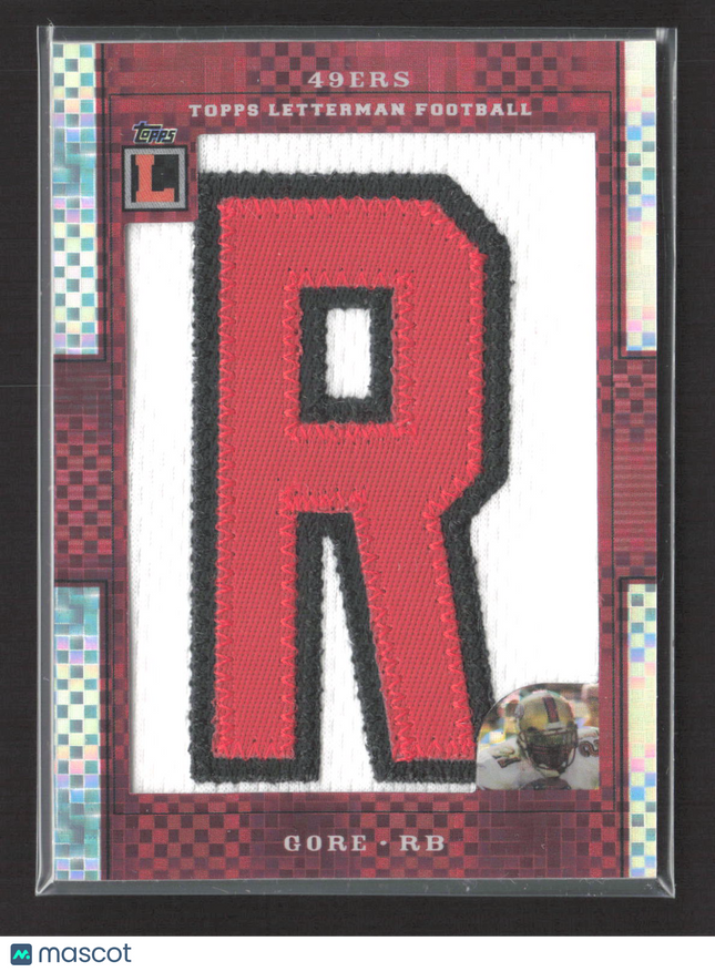 2008 Topps Letterman Football Frank Gore #LP-FG 2/3 Xfractor Letterman Patch