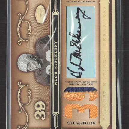 2006 National Treasures Hugh McElhenny #14 38/39 Game-Worn Patch Auto /39