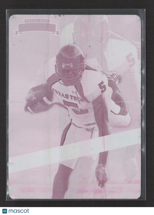2009 Press Pass Legends Michael Crabtree #AC-20 Magenta Printing Plate 1/1