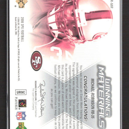 2006 Upper Deck SPx Winning Materials Michael Robinson #WMR-MR 04/25 Jersey Auto