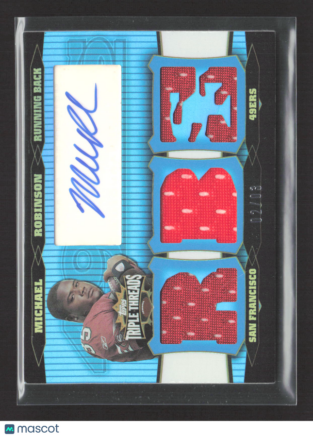 2006 Topps Triple Threads Michael Robinson Sapphire Triple Jersey Relic Auto /3