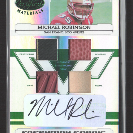 2006 Certified Freshman Fabric Michael Robinson #212 Helmet Patch Shoe Auto /5