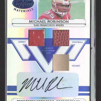 2006 Certified Freshman Fabric Michael Robinson #212 Helmet Jersey Auto /50