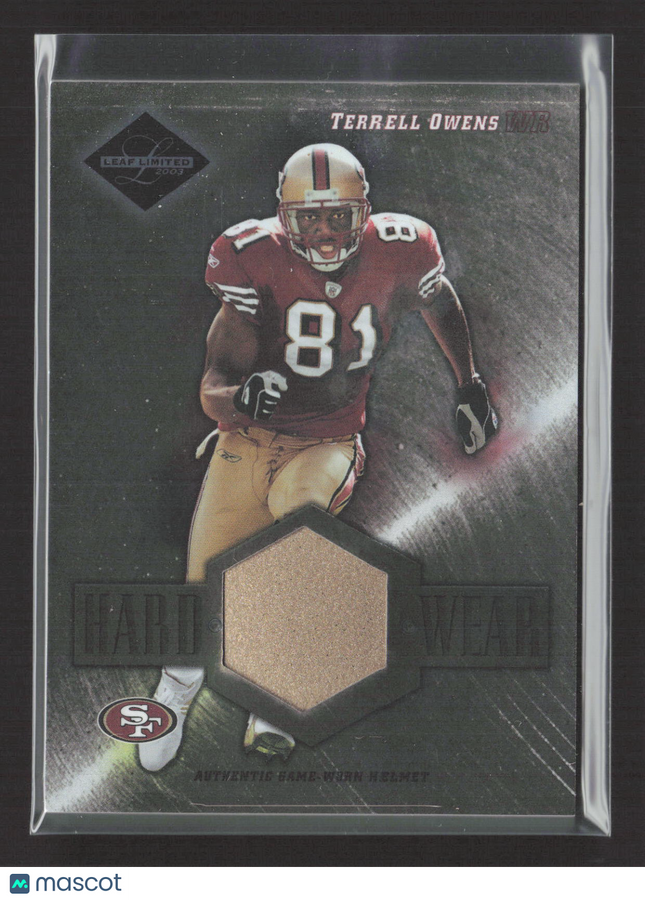 2003 Leaf Limited Hardwear Terrell Owens #H-25 076/100 Game-Worn Helmet