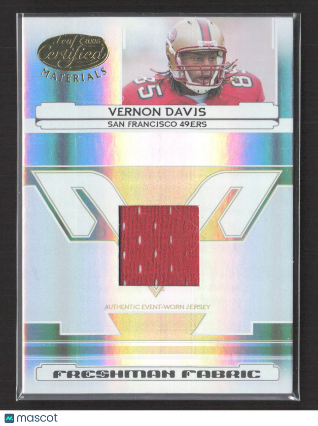2006 Leaf Certified Materials Freshman Fabric Vernon Davis #213 Jersey /550