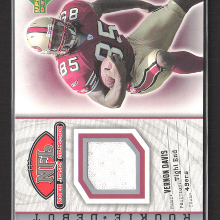 2006 Upper Deck Rookie Debut Vernon Davis #U3SE Event-Worn Rookie Jersey