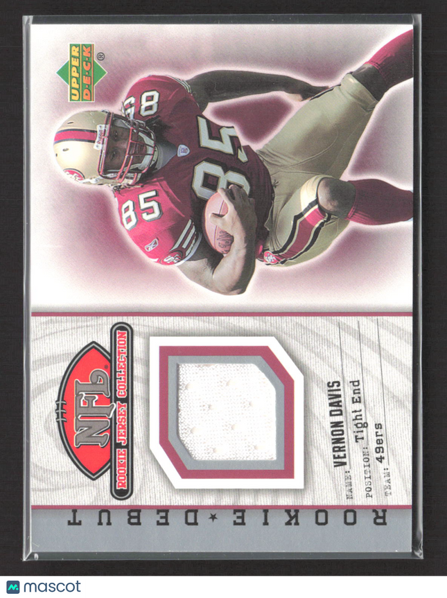 2006 Upper Deck Rookie Debut Vernon Davis #U3SE Event-Worn Rookie Jersey